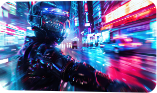 AI neon visual example