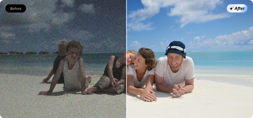 AI Enhance Family Photo