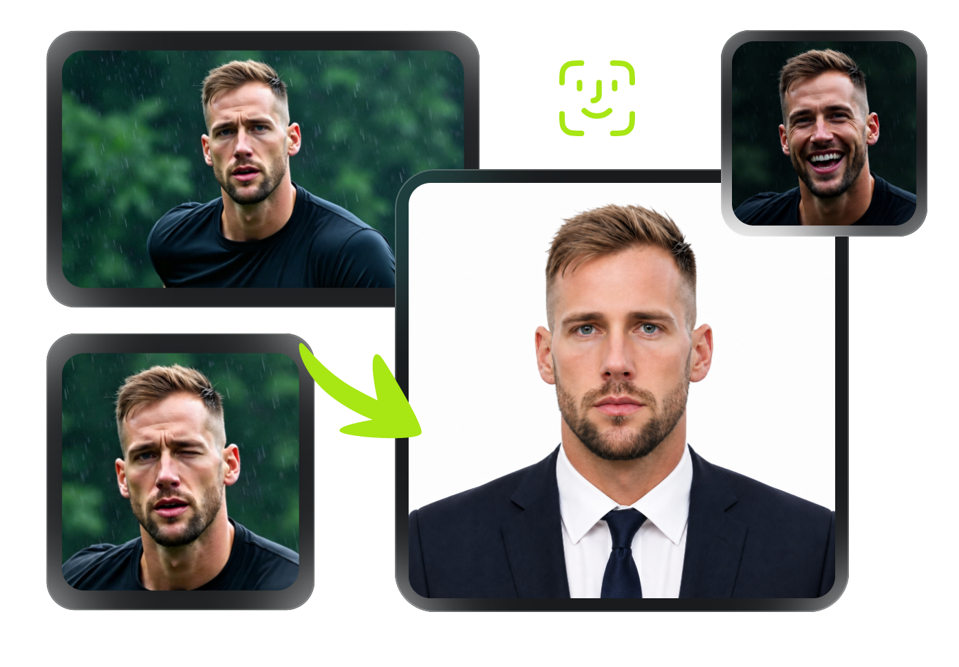 Fix Facial Expression for Passport Photo